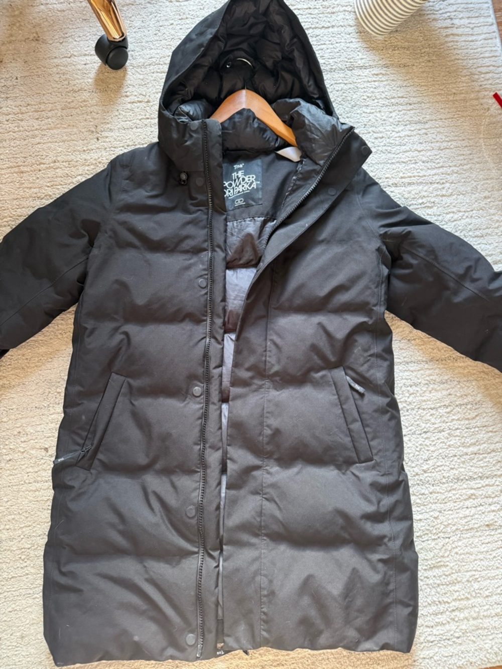 TNA Black Powder Dri Parka Hooded Jacket